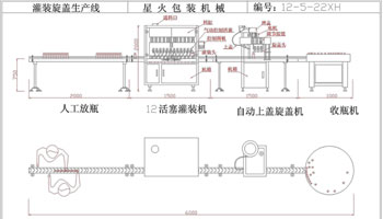 12頭灌裝旋蓋生產線
